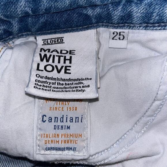 Closed Baker High Jeans Size 25 Made in Italy Candiani Denim High Rise Skinny - Picture 6 of 9